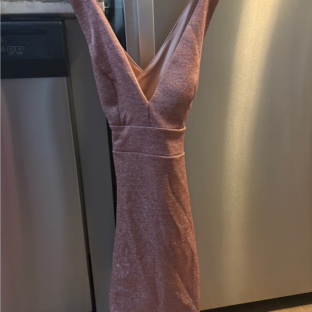 Elegant Pink Glitter Dress